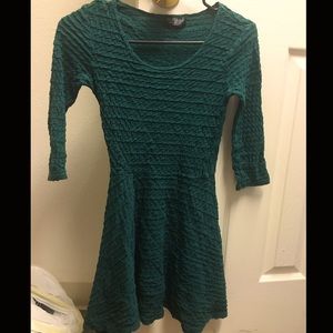 Dark green skater dress